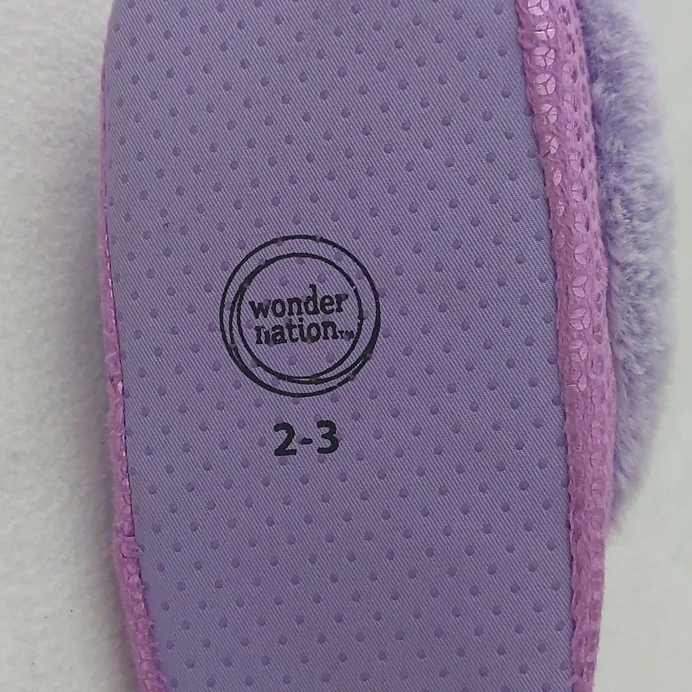 WONDER NATION Plush Unicorn Slippers NWOT